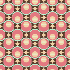 Seamless retro pattern, 1970s style - 516317811
