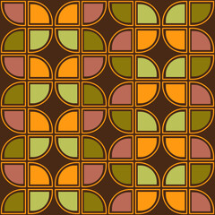 Seamless retro pattern, 1970s style - 516317833