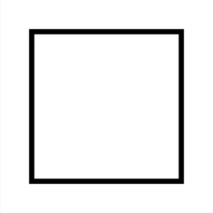 Minimalist square wooden frame. Vector