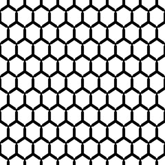 Repeated polygons background. Honeycomb wallpaper. Seamless surface pattern design. Regular hexagons. Grill motif. Digital paper for page fills. Web designing. Textile print. Vector art.