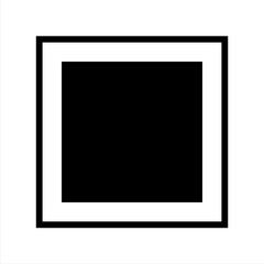 Minimalist square wooden frame. Vector