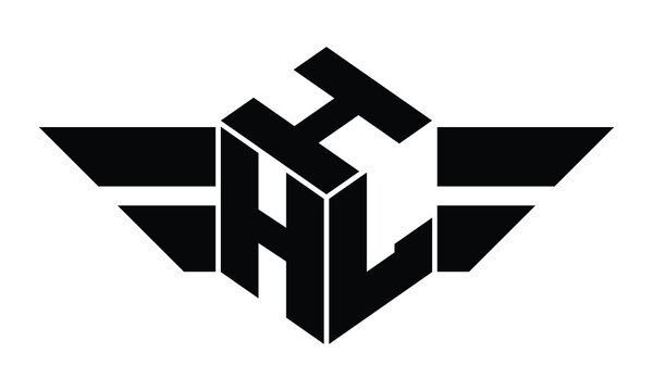 HHL three letter gaming logo in polygon cube shape logo design vector template. wordmark logo | emblem logo | monogram logo | initial letter logo | sports logo | minimalist logo | typography logo |