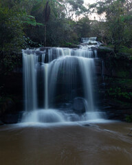 Dundundra Falls flowing after the rain, Terrey Hills, Sydney.
