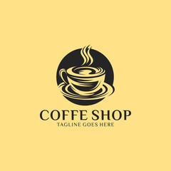 Coffee shop logo design vector template