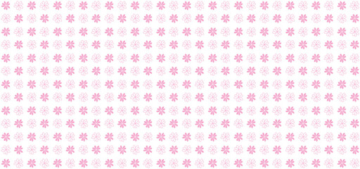 illustration of vector background with pink colored flower pattern	