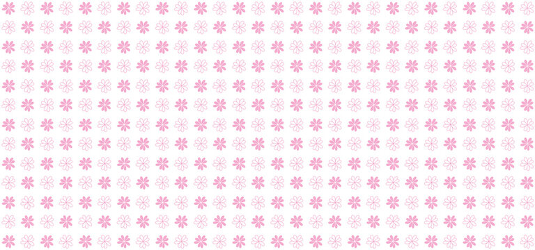 illustration of vector background with pink colored flower pattern	