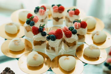 cake with fruits and berries