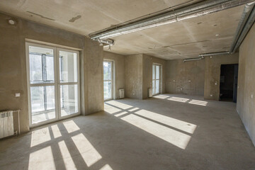 Modern cozy small apartment ready for design renovation on a sunny day