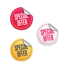 Special Offer Sticker Set for Shopping Advertising