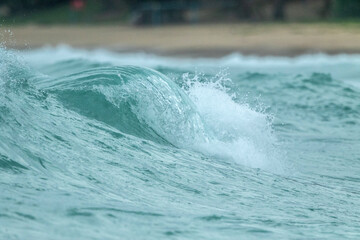 Obraz premium spiral wave in monsoon season Andaman sea of Phuket