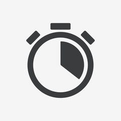 Stopwatch, Chronometer Flat Design Vector Icon