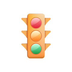 Traffic Light Semaphore Vector Icon	