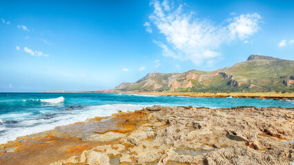 Unbelievable seascape of Isolidda Beach near San Vito cape.