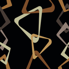 Seamless pattern decorated with precious stones, gold chains and pearls.	