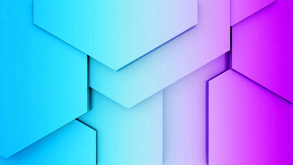 3d illustration Abstract Hexagon background, Technology