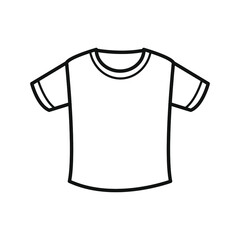T-shirt. Coloring book for children. Black and white vector illustration.