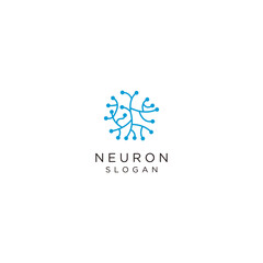Neuron logo design icon vector