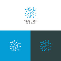 Neuron logo design icon vector