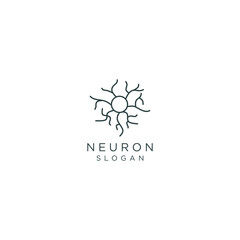 Neuron logo design icon vector