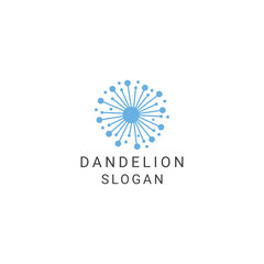 Dandelion logo design icon vector