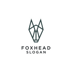 Fox head logo design icon vector