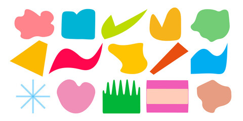 Abstract elements shape set vector