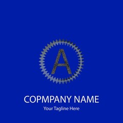  A letter Logo Style Unique Logo Design Blue color 