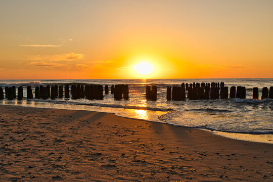 sunset on the beach