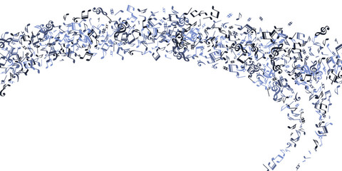 Music note symbols vector pattern. Sound