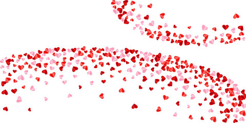 Origami red heart symbols explosion background design. Mother's Day gift decor. Gift card