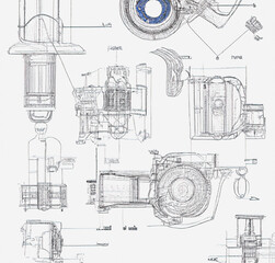 technical drawing of technology
