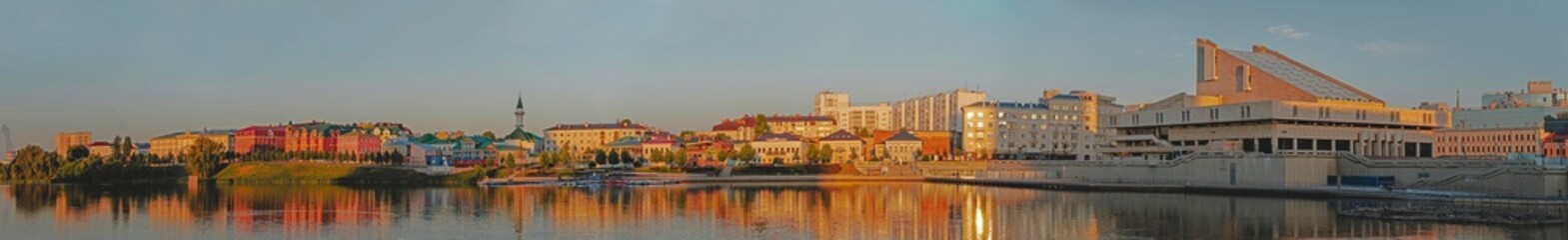 Old Tatar district. Traditional Tatar neighborhood on the shore of Lake Kaban in Kazan.