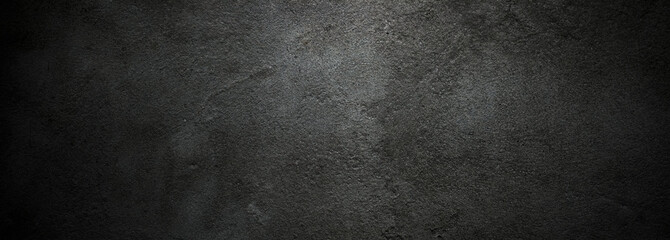Brush scratches on the wall. Scary dark walls, slightly light black concrete cement texture for background. - obrazy, fototapety, plakaty