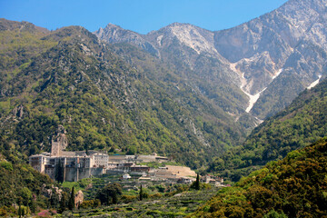 Fototapeta na wymiar Aghiou Pavlou monastery on Mount Athos