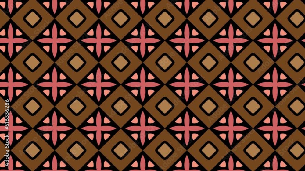 Poster abstract background animation scrolling right brawn rhombus. abstract geometric seamless pattern of 