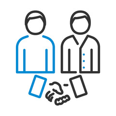 Two Man Making Deal Icon