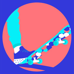 Skateboard icon vector illustration