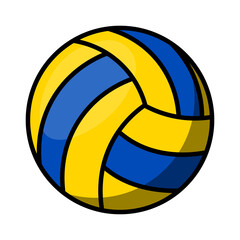 Volleyball Vector Icon Clipart in Flat Animated Illustration on White Background