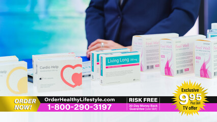 TV Show Commercial Infomercial: Female Experts Picks Up Presents Health Care Medical Vitamin...
