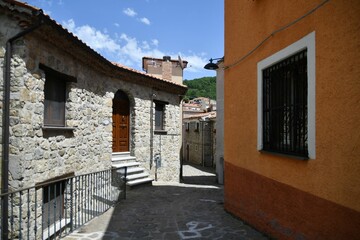 The Italian village of Sasso di Castalda in Basilicata.