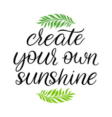Create your own sunshine calligraphy