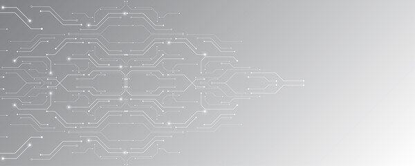 Grey white Abstract technology background, Hi tech digital connect, communication, high technology concept, science, technology background