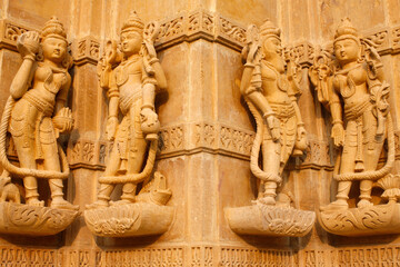 Fototapeta premium Pashtunath jain temple sculptures