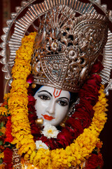 Krishna statue in a New Delhi Krishna temple