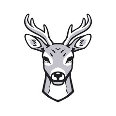Deer head vector illustration template. Can be used for labels, banners, or signs.