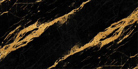 black Portoro marble with golden veins. Black golden natural texture of marbl. abstract black,...