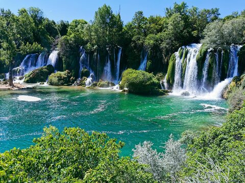 Beautiful landscape of the Kravice Waterfalls, Bosnia & Herzegovina