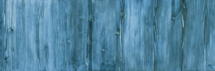 Blue wood texture background. Horizontal wooden surface with nature pattern. Top view of a vintage...