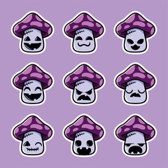 mushroom emoji collection evil edition 