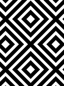 Geometric black and white seamless pattern